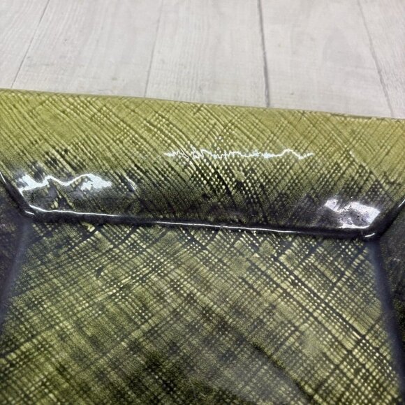 Home Target ASIAN LINEN Green Embossed Weave Square Stoneware Dinner Plate Set 3 - Picture 14 of 16